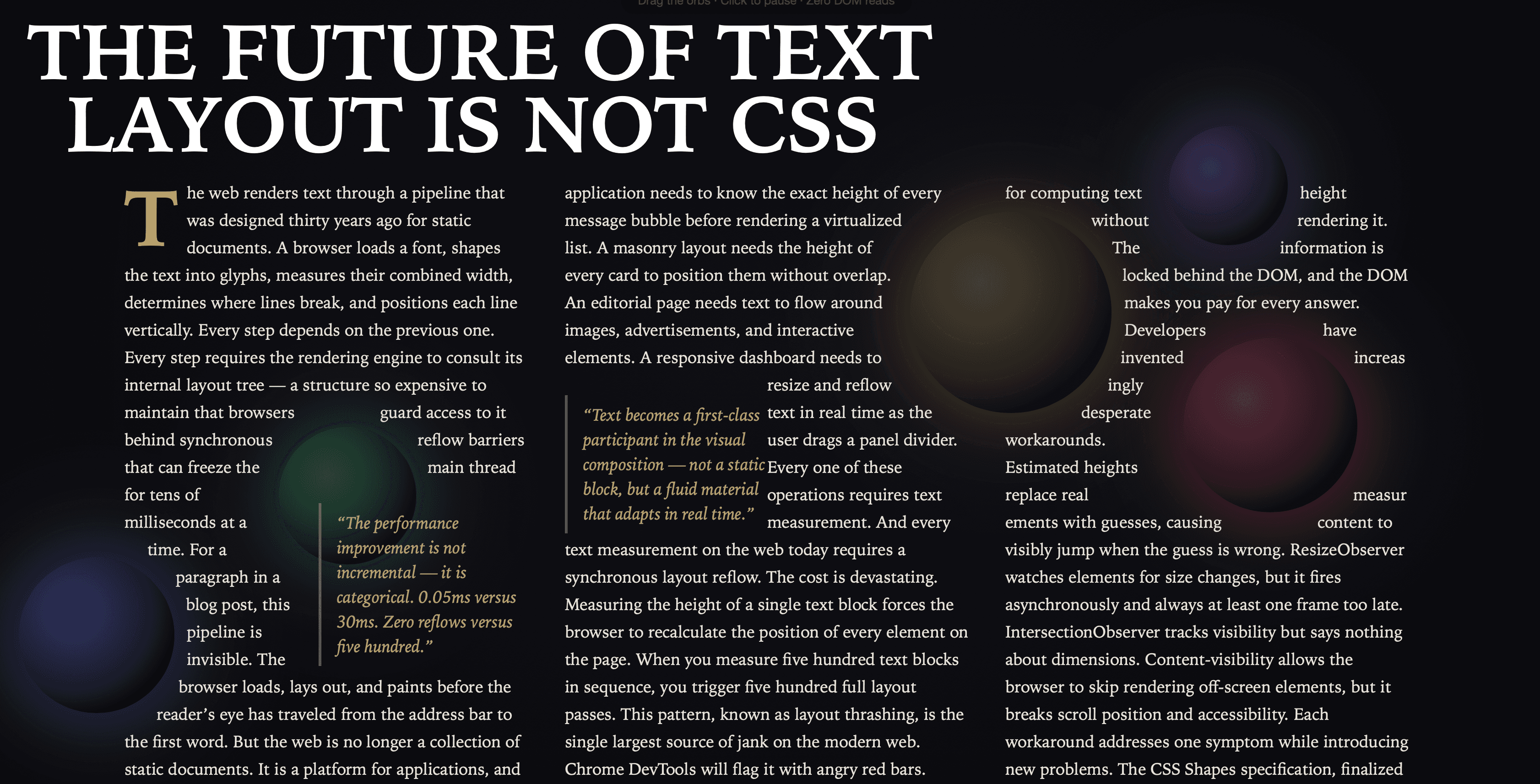 Pretext: 300x Faster Text Layout Without DOM Reflow